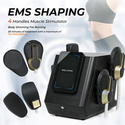 Аппарат EMSlim Neo RF с выходной мощностью 3000 Вт и 4 насадками для моделирования мышц и похудения тела с использованием технологии Emsculpting