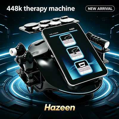 Аппарат для диатермии Hazeen 448K Tecar CET RET RF 448 кГц, физиотерапевтический реабилитационный аппарат для подтяжки кожи, косметологическое оборудование для клиник и салонов